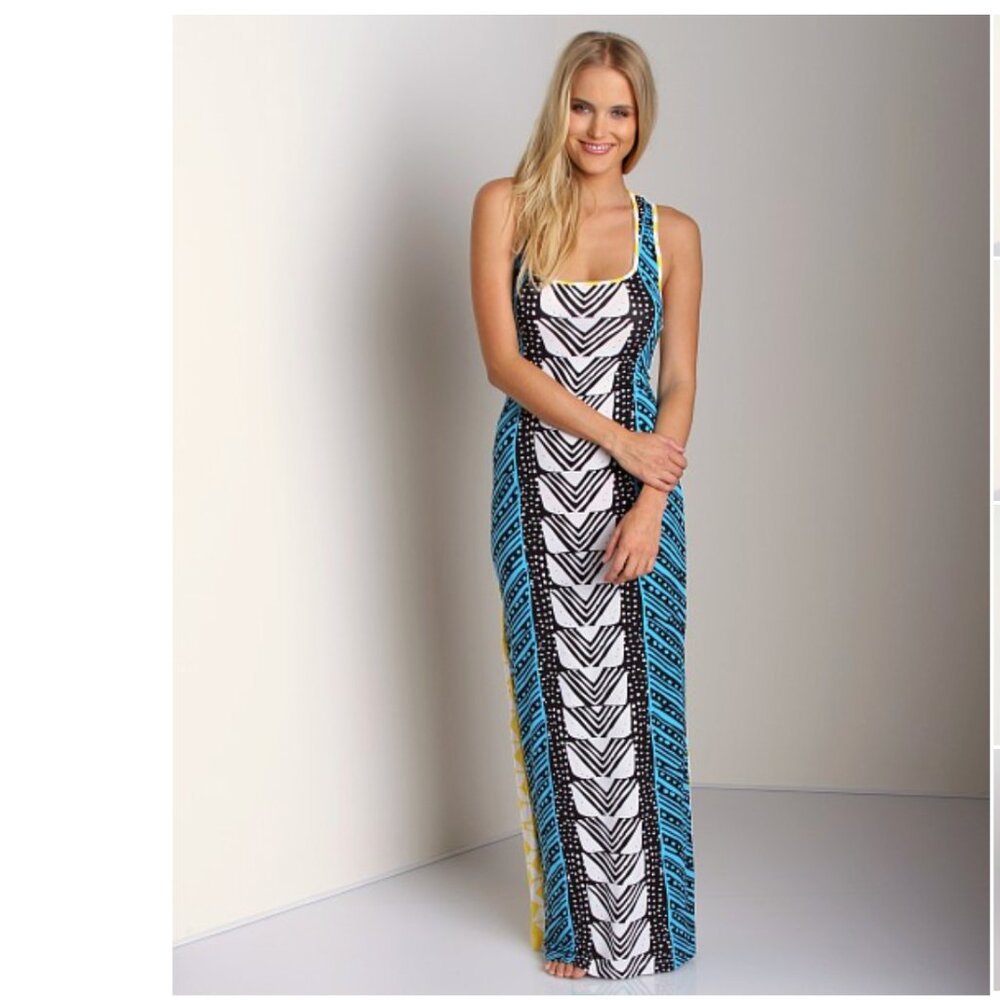 NEW Mara Hoffman Luau Body Con Summer Maxi Long Vacation Racerback Boho Dress XS